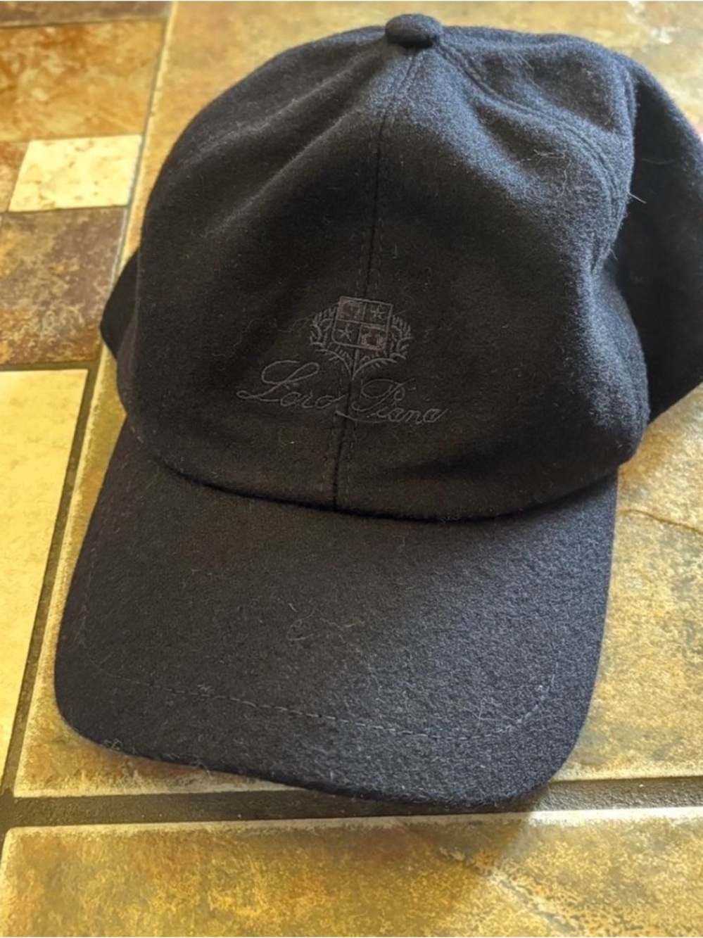 Loro Piana Wool Baseball-Style Cap with Embroidered Crest